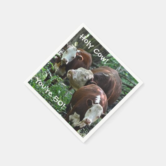 Heilige Kuh Sie sind 50 Party Napkins Serviette (Ecke)