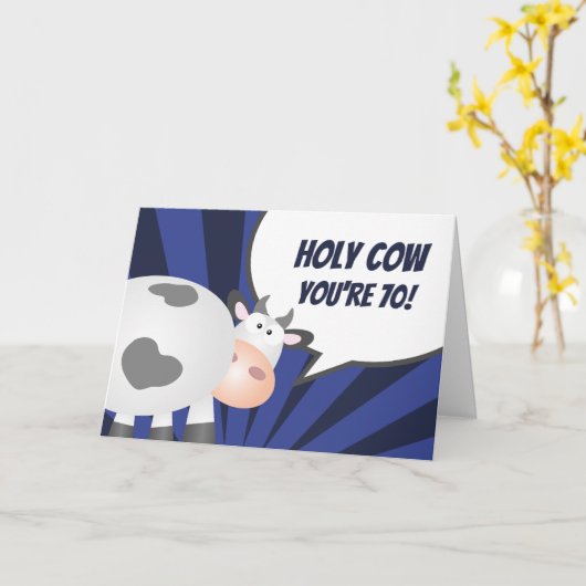 Heilige Kuh Sie sind 70 komisch über dem Hügel Geb Karte (Gelbe Blume)