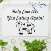 Heilige Kuh sind Sie wieder essend! Geschirrtuch (Gefaltet)