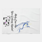 Heilige Kuh sind Sie wieder essend! Geschirrtuch (Horizontal)