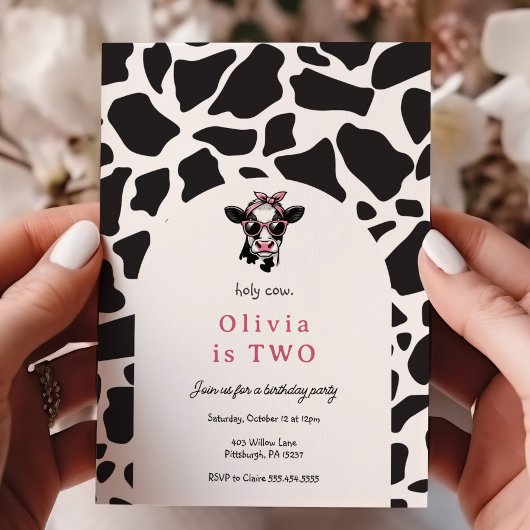 Heilige Kuh Spaß Geburtstagsparty Einladung