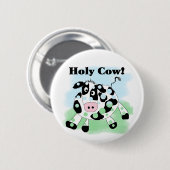 Heilige Kuh-T-Shirts und Geschenke Button (Vorne & Hinten)