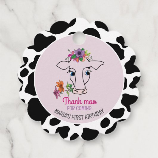 Heilige Kuh Vielen Dank Geschenkanhänger (Rückseite)