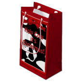 Heilige Kuh Weihnachten Sml GB Kleine Geschenktüte (Rückseite Schrägansicht)