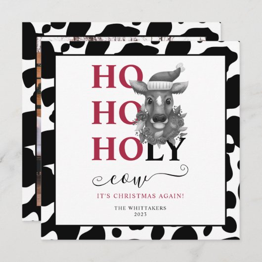 Heilige Kuh Weihnachts-Foto Cowhide Pattern (Vorne/Hinten)
