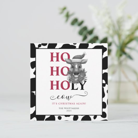 Heilige Kuh Weihnachts-Foto Cowhide Pattern (Stehend Vorderseite)