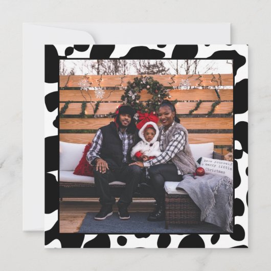 Heilige Kuh Weihnachts-Foto Cowhide Pattern (Rückseite)