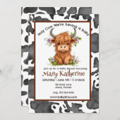 Heilige Kuh, wir haben ein Baby Einladung (Vorne/Hinten)