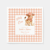 Heilige Kuh, wir haben ein rustikales Baby Peach K Serviette (Vorderseite)