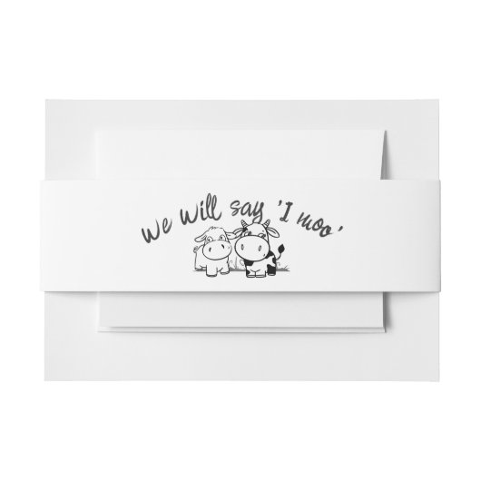 Heilige Kuh, wir werden sagen, ich bin Hochzeit Einladungsbanderole (Vorderseite Beispiel)
