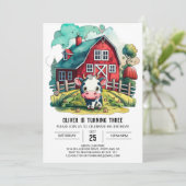 Heilige Kuh Wonderland Geburtstag Einladung (Stehend Vorderseite)