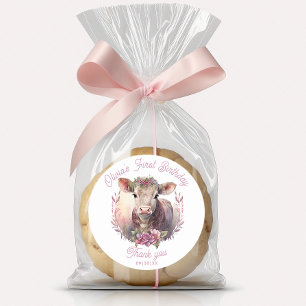 Heilige Kuh zum ersten Geburtstag Danke, Aufkleber