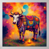 Heilige Kühe in Diwali Poster (Vorne)