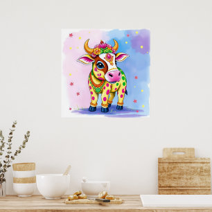 Heilige Kühe in Diwali-Verkleidung Poster