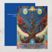 Heilige Kunst Mystischer Baum des Lebens spirituel Einladung (Vorne/Hinten)