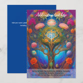 Heilige Kunst Mystischer Baum des Lebens spirituel Einladung (Vorne/Hinten)