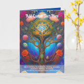 Heilige Kunst Mystischer Baum des Lebens spirituel Karte (Gelbe Blume)