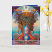 Heilige Kunst Mystischer Baum des Lebens spirituel Karte (Gelbe Blume)