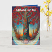 Heilige Kunst Mystischer Baum des Lebens spirituel Karte (Gelbe Blume)