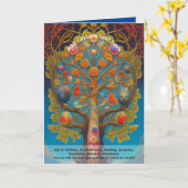 Heilige Kunst Mystischer Baum des Lebens spirituel Karte (Gelbe Blume)