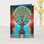 Heilige Kunst Mystischer Baum des Lebens spirituel Karte (Gelbe Blume)