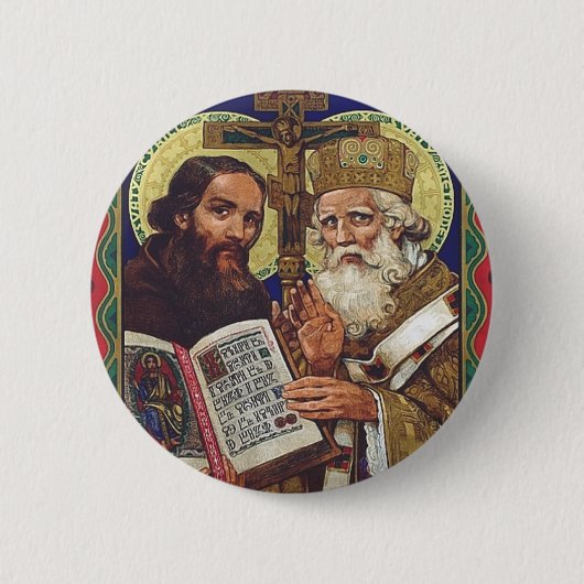Heilige Kyril und Methodius Förderer Europas Button (Vorderseite)