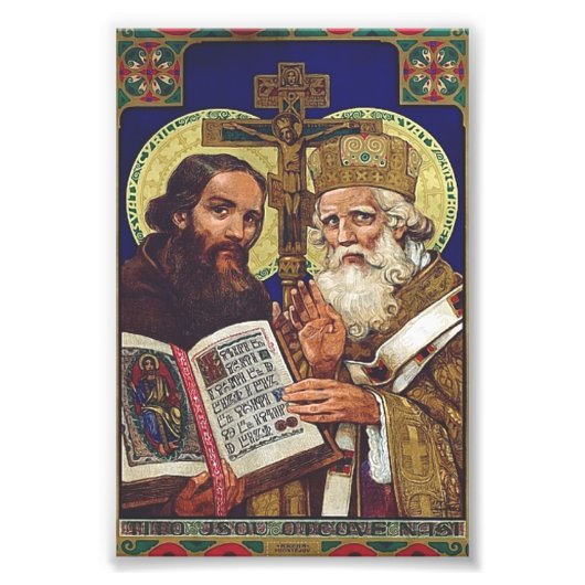 Heilige Kyril und Methodius Förderer Europas Fotodruck (Vorne)