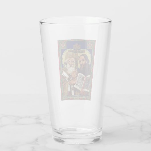 Heilige Kyril und Methodius Förderer Europas Glas (Rückseite)