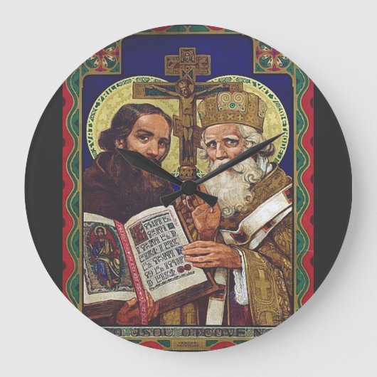 Heilige Kyril und Methodius Förderer Europas Große Wanduhr (Vorderseite)