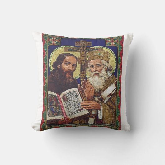 Heilige Kyril und Methodius Förderer Europas Kissen (Vorderseite)