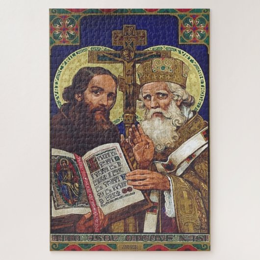 Heilige Kyril und Methodius Förderer Europas Puzzle (Vertikal)