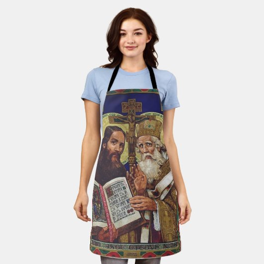 Heilige Kyril und Methodius Förderer Europas Schürze (Getragen)