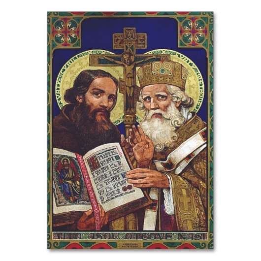 Heilige Kyril und Methodius Förderer Europas Tischnummer (Vorderseite)