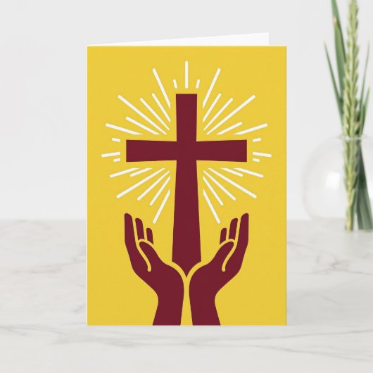 Heilige Lichtkreuz-Kunstkarte Karte (Vorderseite)