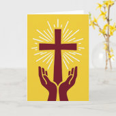 Heilige Lichtkreuz-Kunstkarte Karte (Gelbe Blume)
