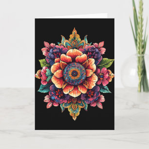 Heilige Lotos-Mandala-Blüten-Meditation  Karte