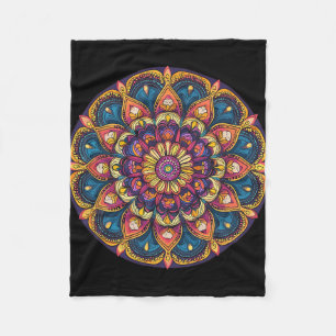 Heilige Lotos-Mandala-Boho-Yoga-Meditation Fleecedecke