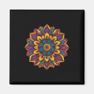 Heilige Lotus-Mandala-Boho-Yoga-Meditationsharmoni Magnet