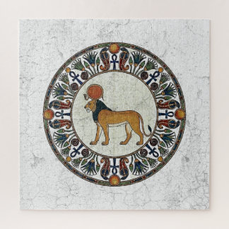 Heilige Löwin der Sonne: Altägyptische Kunst Puzzle
