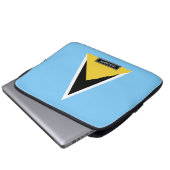 Heilige Lucia-Flagge Laptopschutzhülle (Vorne Knopf)