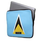 Heilige Lucia-Flagge Laptopschutzhülle (Vorderseite Links)