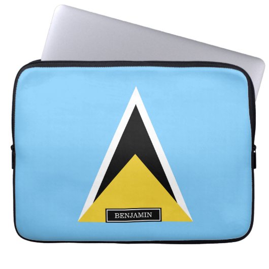 Heilige Lucia-Flagge Laptopschutzhülle (Vorderseite)