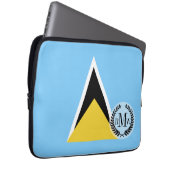 Heilige Lucia-Flagge Laptopschutzhülle (Vorne Rechts)