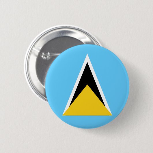 Heilige Lucia-Flaggen-Knopf Button (Vorne & Hinten)