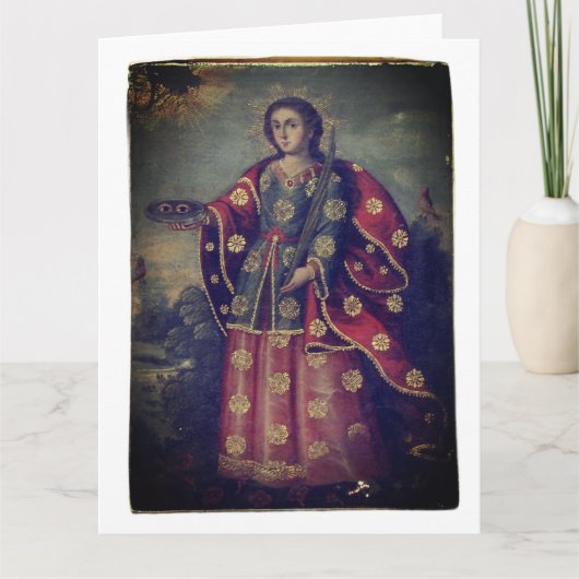 Heilige Lucia im Stil der Cusco-Schule Karte (Vorderseite)