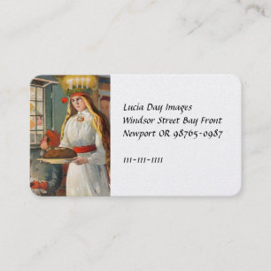 Heilige Lucia und Kind, die Safran-Brot holt Visitenkarte