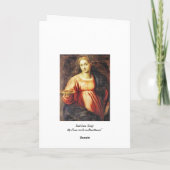 Heilige Lucia von Schweden Feiertagskarte (Rückseite)