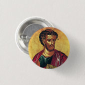 Heilige Luke, die evangelistisch-orthodoxe Ikone Button (Vorne & Hinten)
