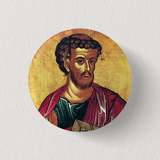 Heilige Luke, die evangelistisch-orthodoxe Ikone Button (Vorderseite)