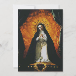 Heilige Margareta Maria Alacoque Dankeskarte